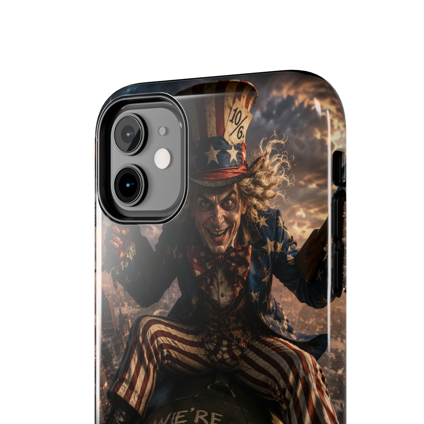 Tough Phone Case — Dark Uncle Sam 'We're All Mad Here' Nuclear Bomb Design