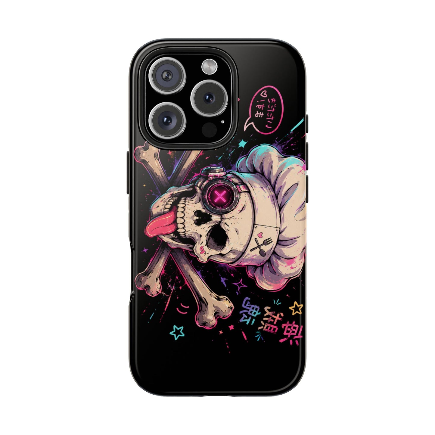 Skull & Crossbones Tough Phone Case — Neon Kawaii Punk Protection