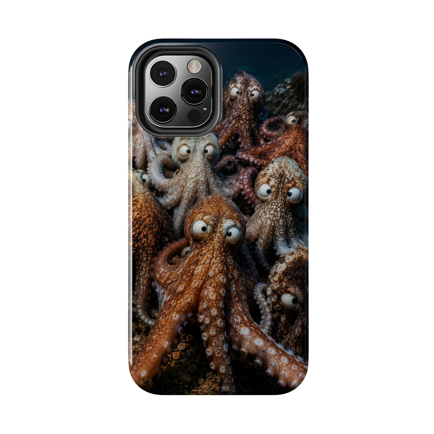 Octopus Cluster Tough Phone Case — Cute Underwater Sea Creature Protection
