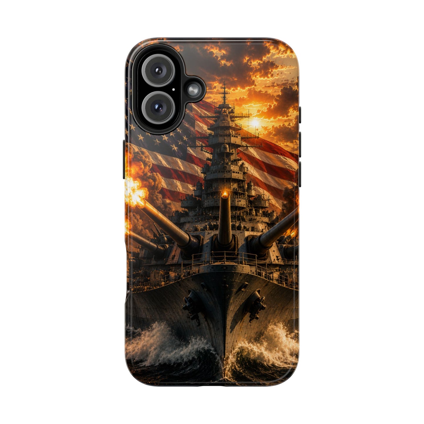 Battleship Flag Phone Case – Tough Patriotic Military iPhone Cover