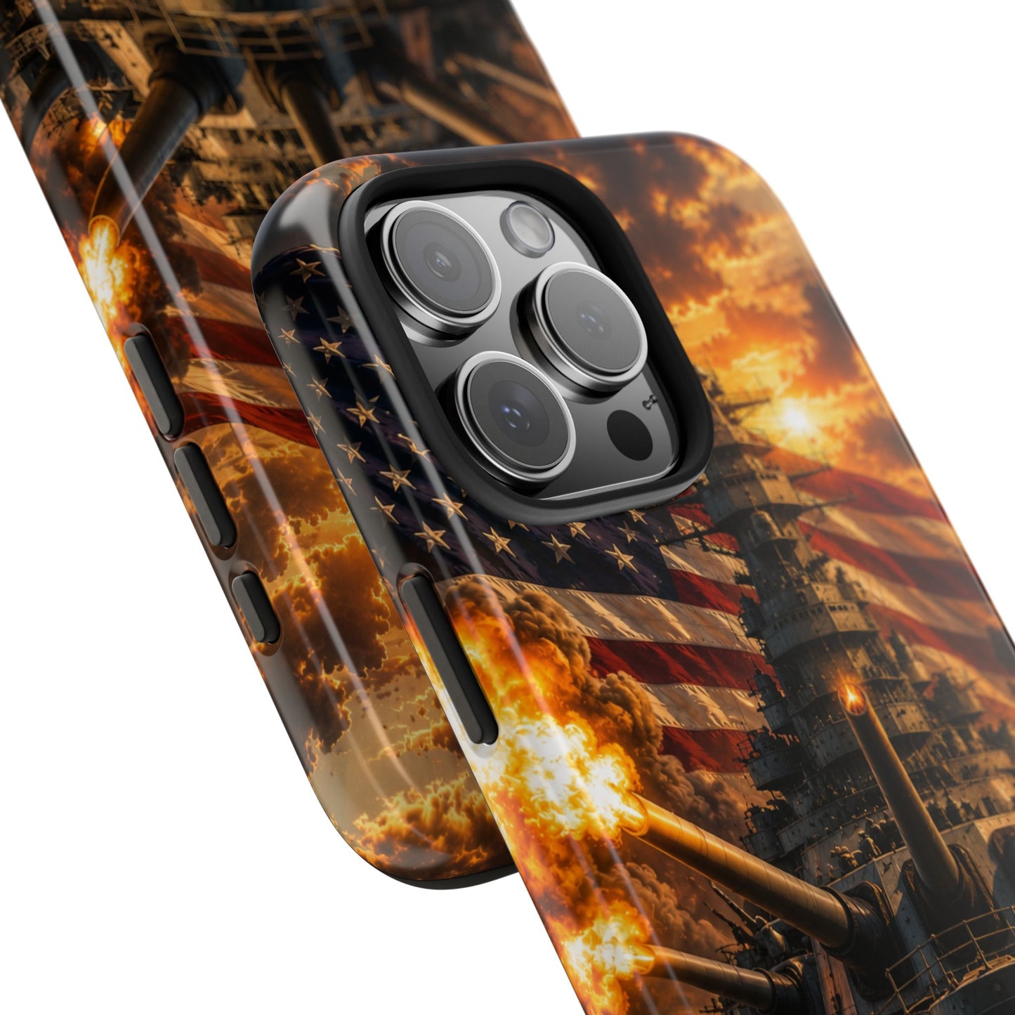 Battleship Flag Phone Case – Tough Patriotic Military iPhone Cover
