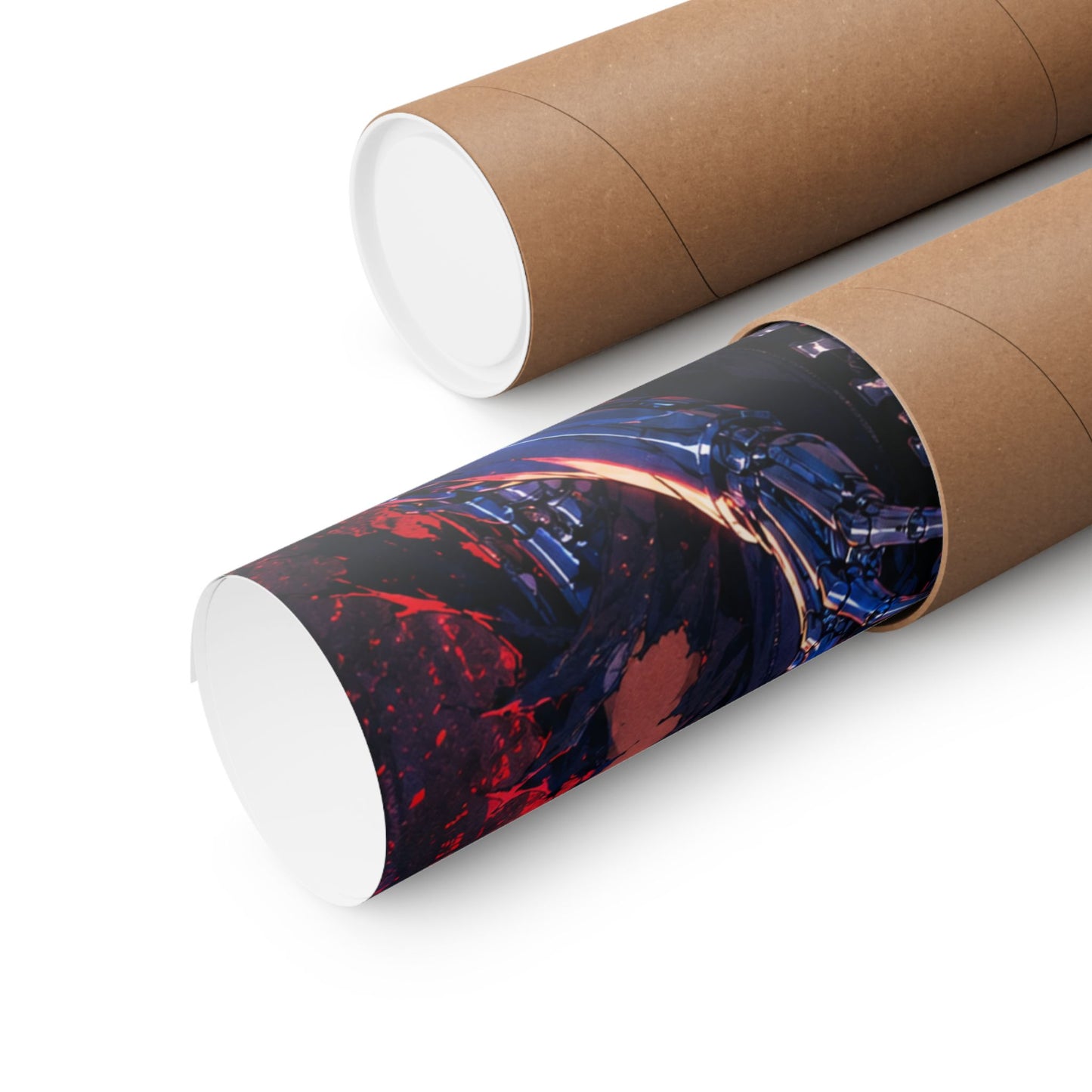 Metallic Souls Skull Poster — Gothic Anime Matte Vertical Wall Art