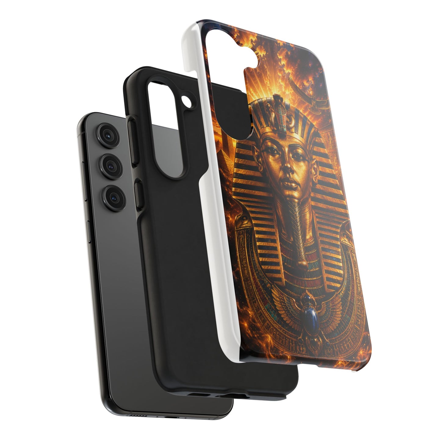 Egyptian Pharaoh Tough Phone Case — Protective Golden Tutankhamun Design