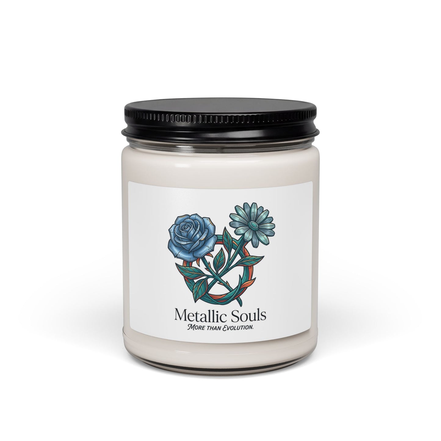 Birth Month Flower Candle, Personalized Botanical Line Art Soy Candle