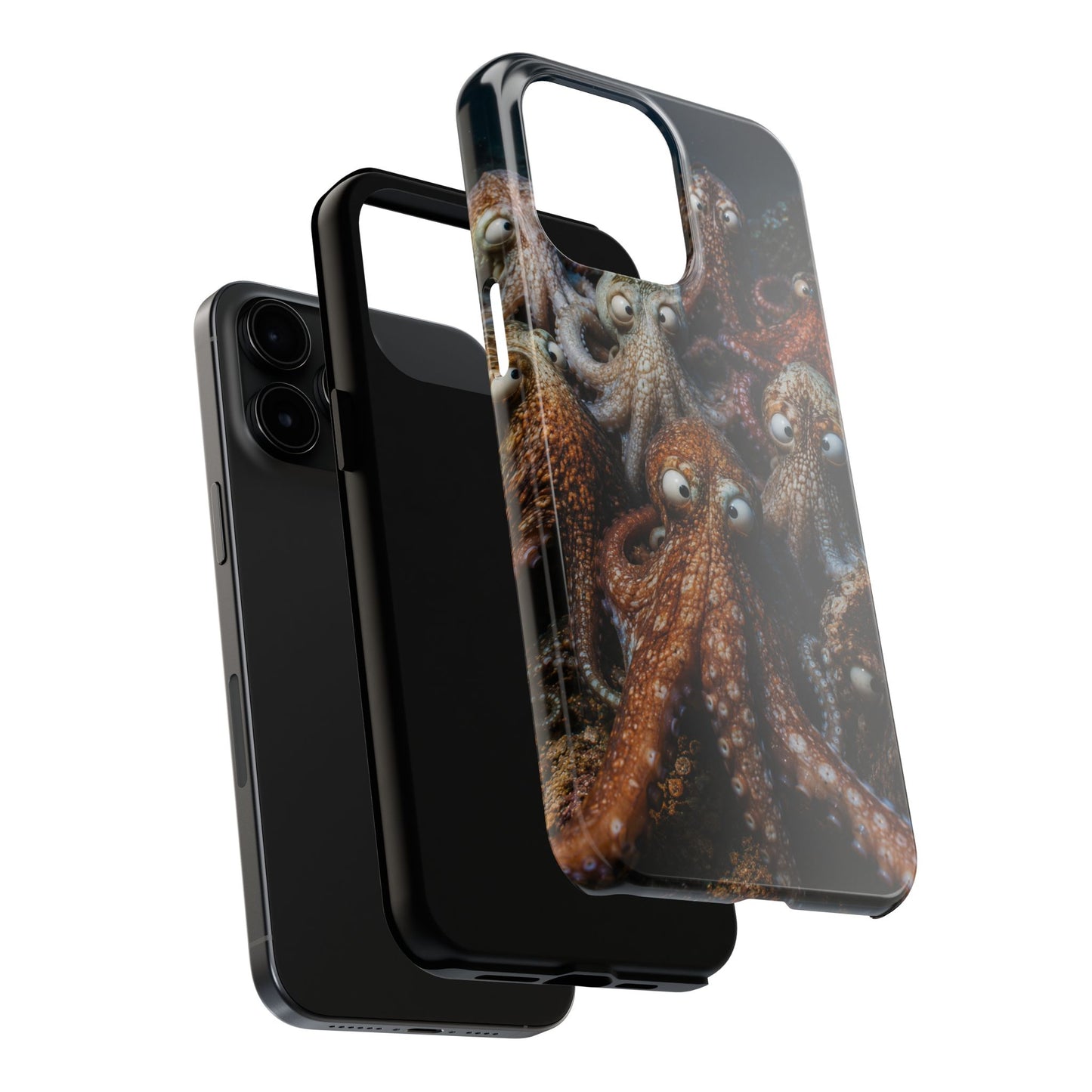Octopus Cluster Tough Phone Case — Cute Underwater Sea Creature Protection