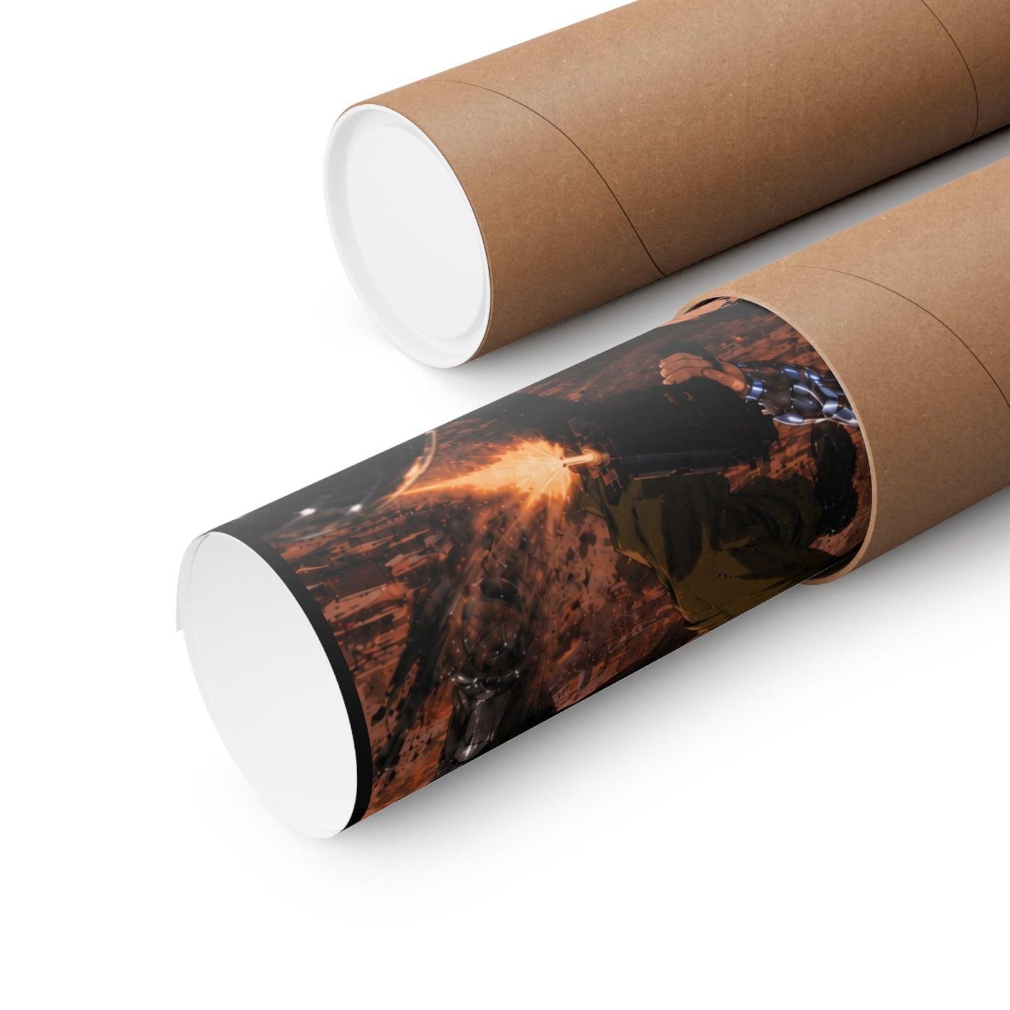 Metallic Souls Poster — Anime Sci‑Fi Action Matte Vertical Print