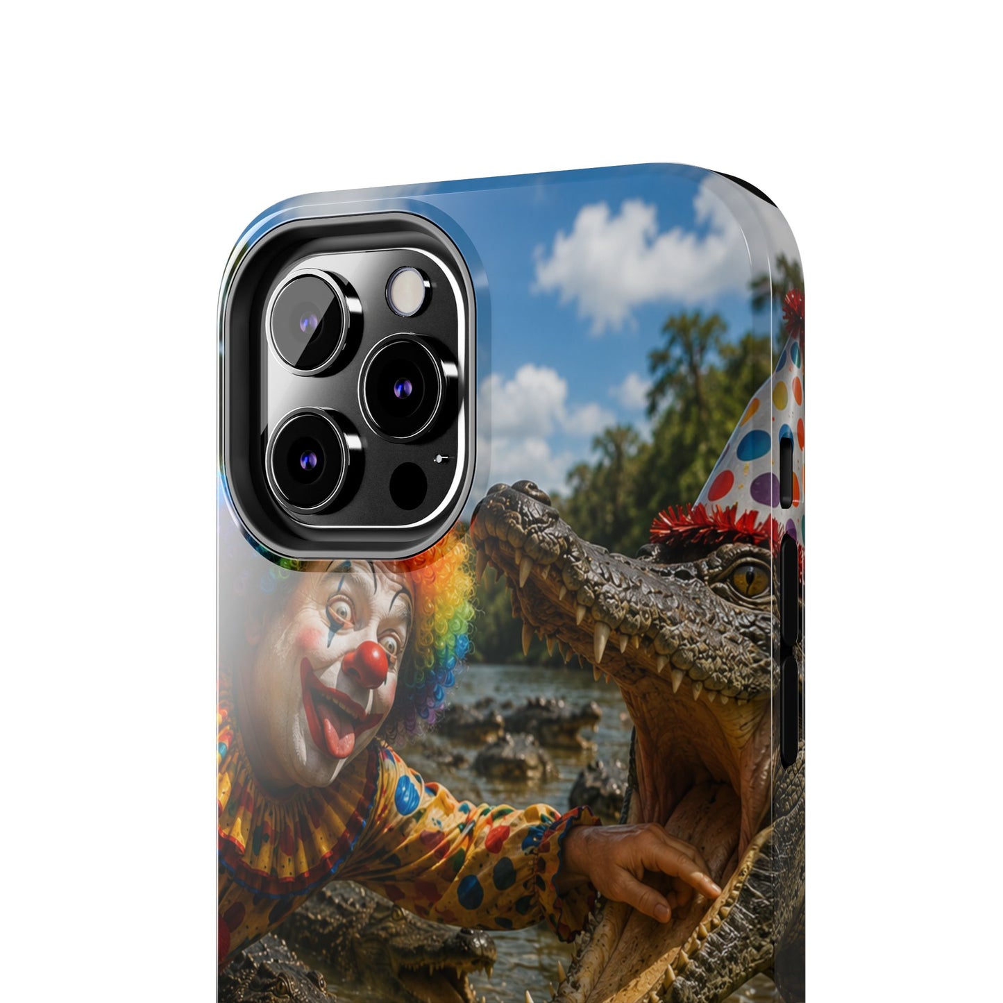Creepy Clown Alligator Tough Phone Case — Horror Phone Cover for Scary Fans