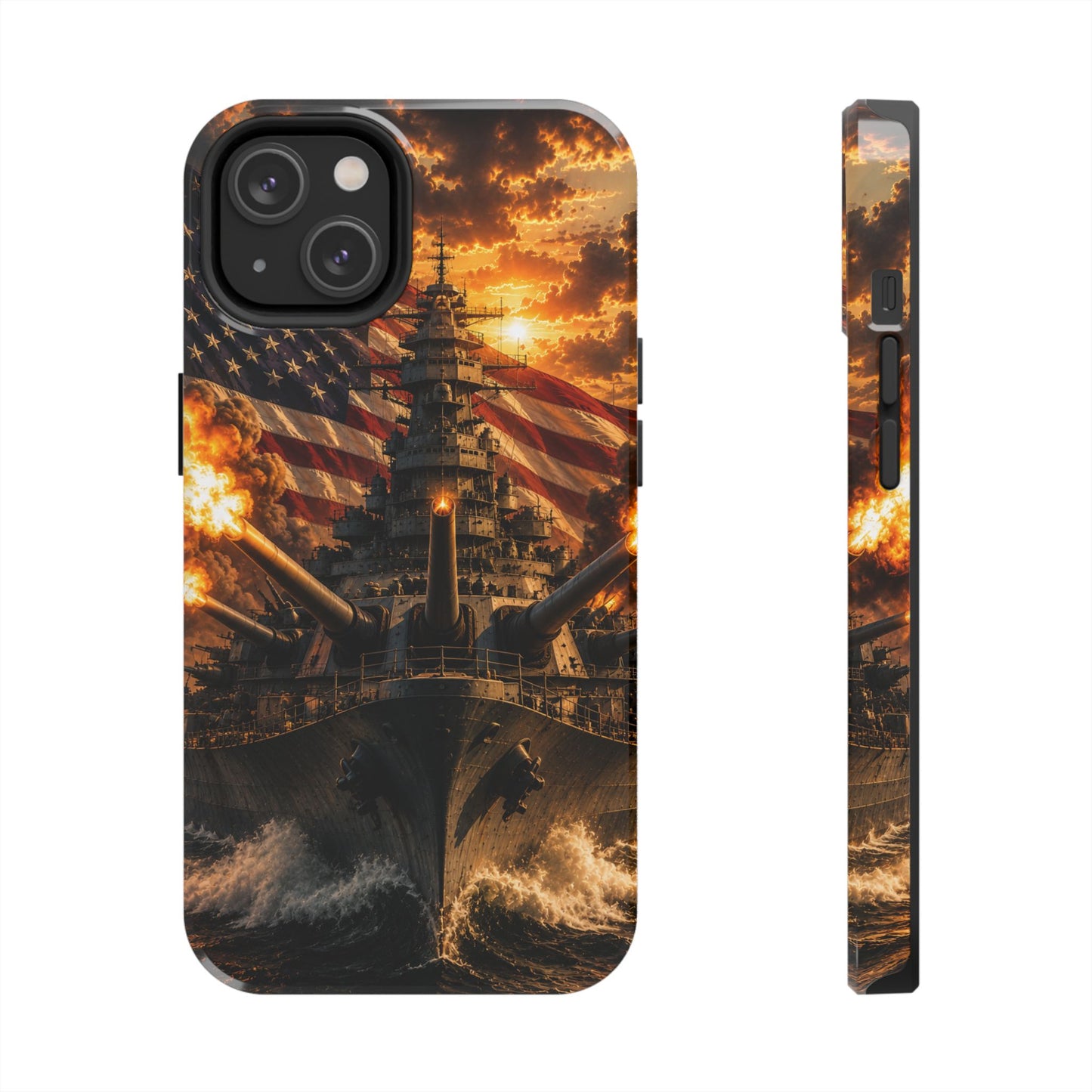 Battleship Flag Phone Case – Tough Patriotic Military iPhone Cover
