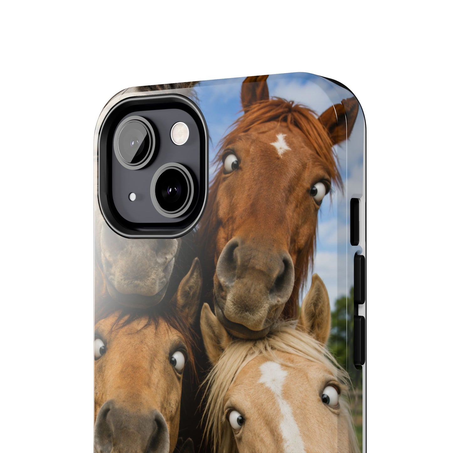 Horse Herd Phone Case — Funny Goofy Horses Tough Protective Cover