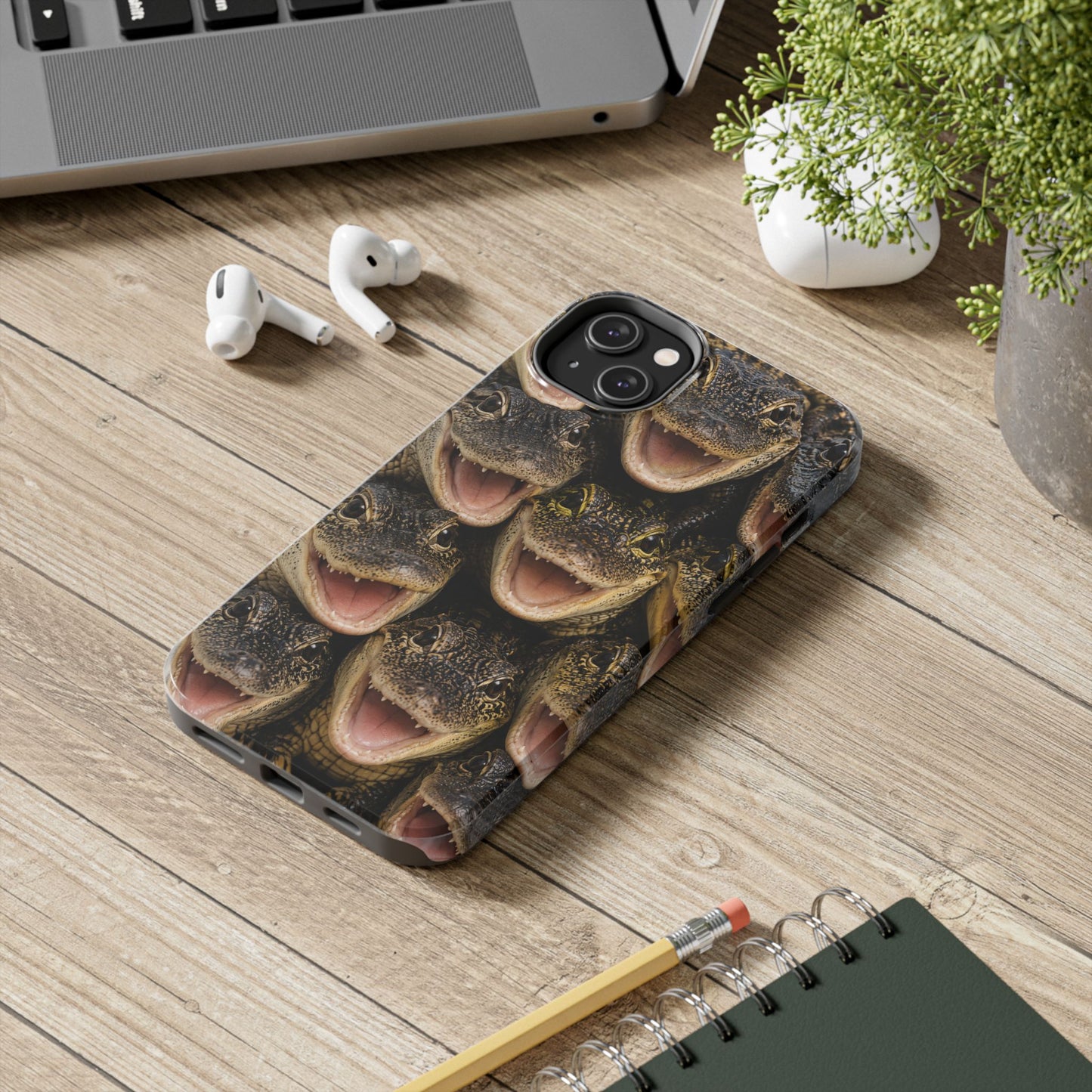 Alligator Smile Tough Phone Case — Funny Gator Print Protective Phone Cover