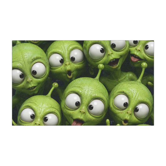 Alien Crew Car Magnet — Cute Green Extraterrestrial Group Sticker for Cars, Trucks & Laptops