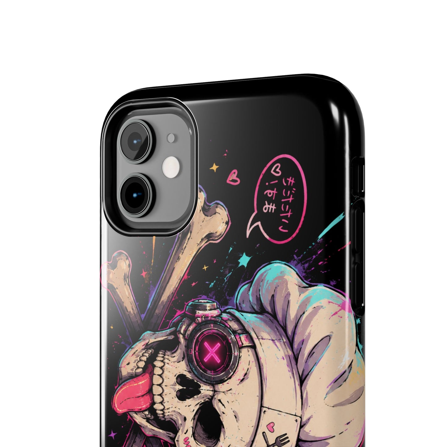Skull & Crossbones Tough Phone Case — Neon Kawaii Punk Protection