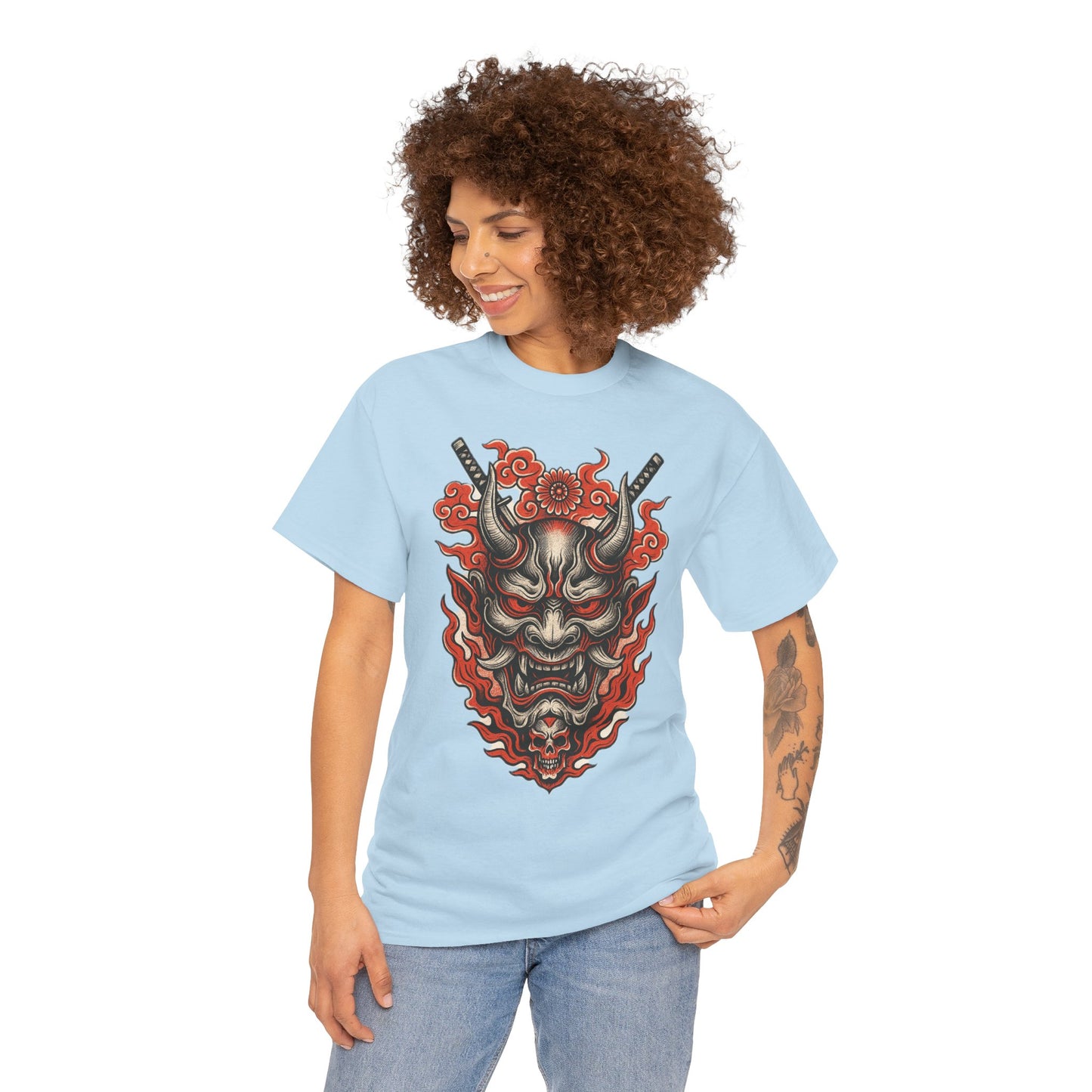 Hannya Demon Mask T-Shirt — Japanese Oni Noh Mask Art Tee