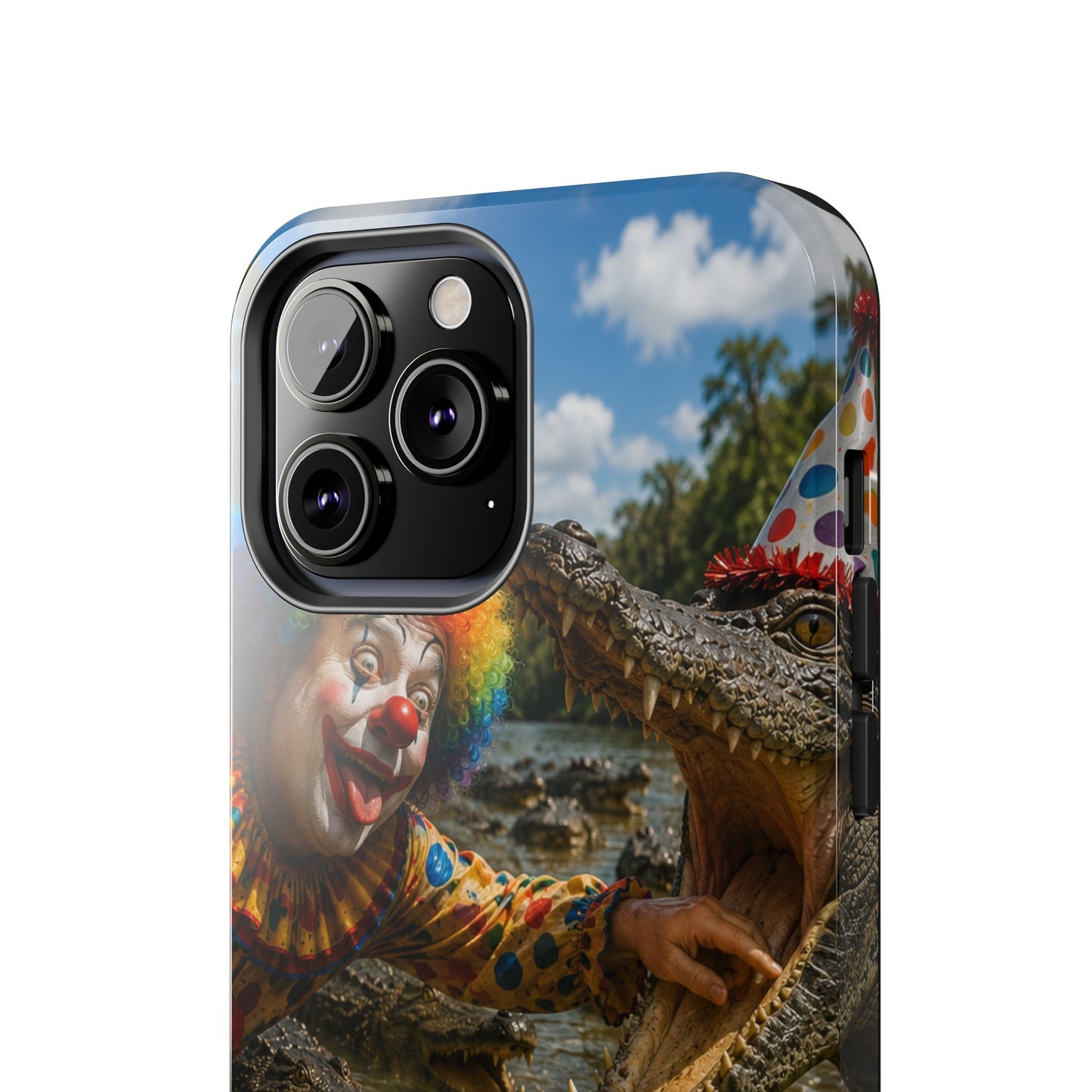 Creepy Clown Alligator Tough Phone Case — Horror Phone Cover for Scary Fans