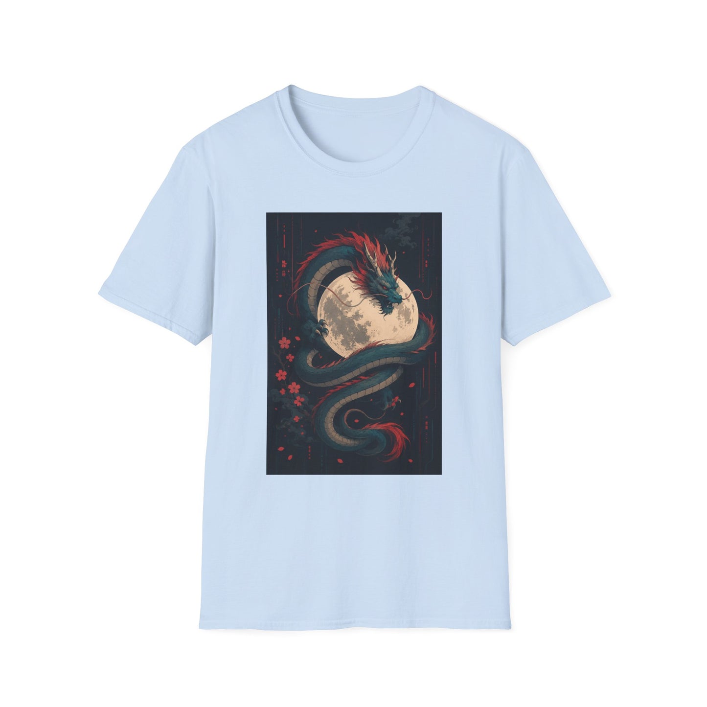 Dragon Moon T-Shirt — Mystical Japanese Serpent Design