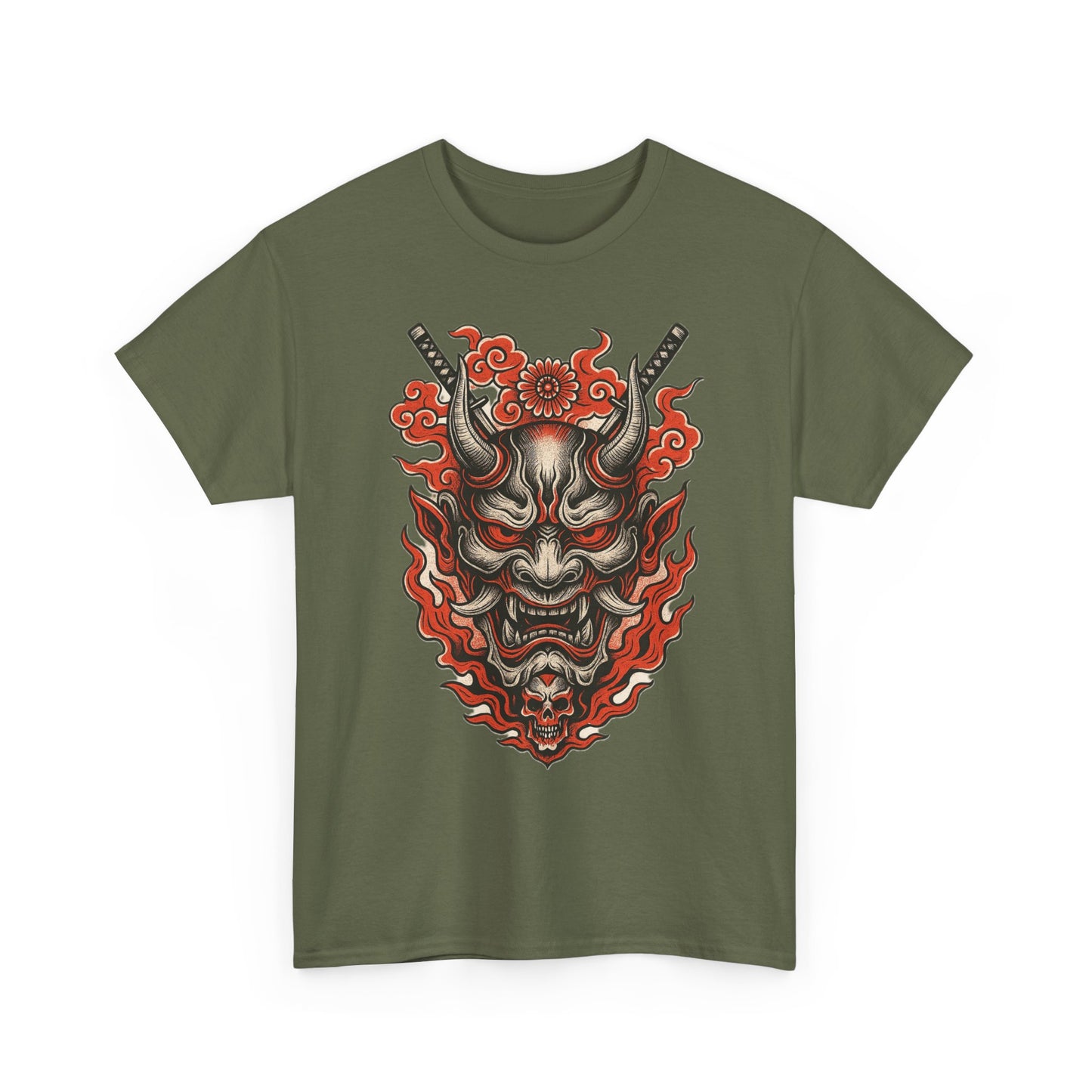 Hannya Demon Mask T-Shirt — Japanese Oni Noh Mask Art Tee