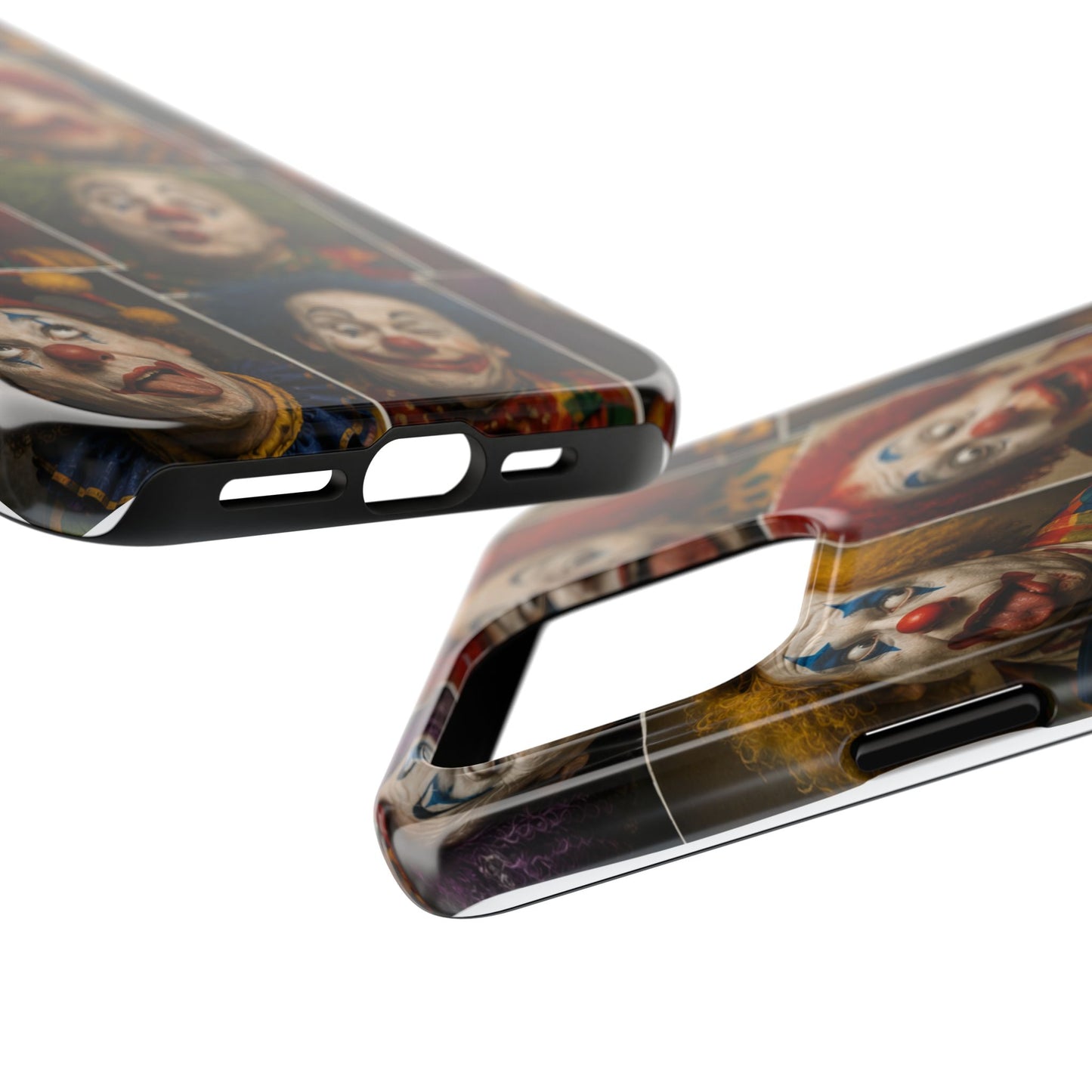 Clown Collage Tough Phone Case — Retro Carnival Horror Pattern