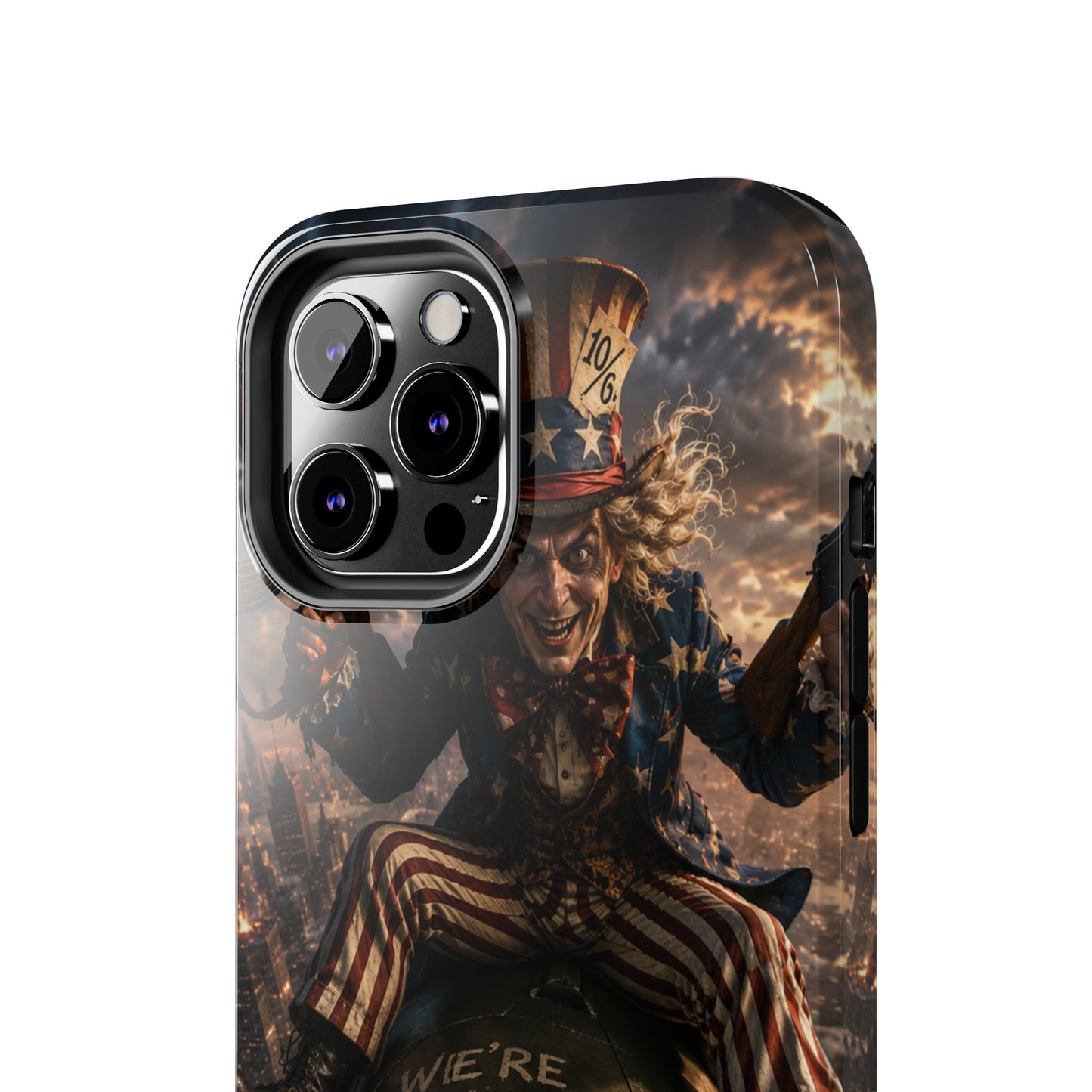 Tough Phone Case — Dark Uncle Sam 'We're All Mad Here' Nuclear Bomb Design