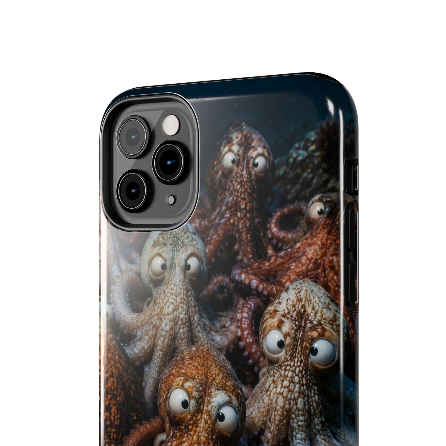 Octopus Cluster Tough Phone Case — Cute Underwater Sea Creature Protection