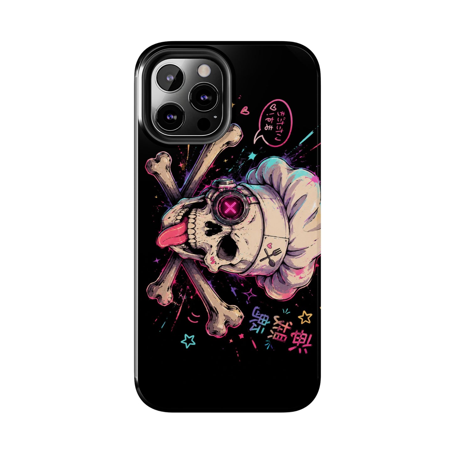Skull & Crossbones Tough Phone Case — Neon Kawaii Punk Protection