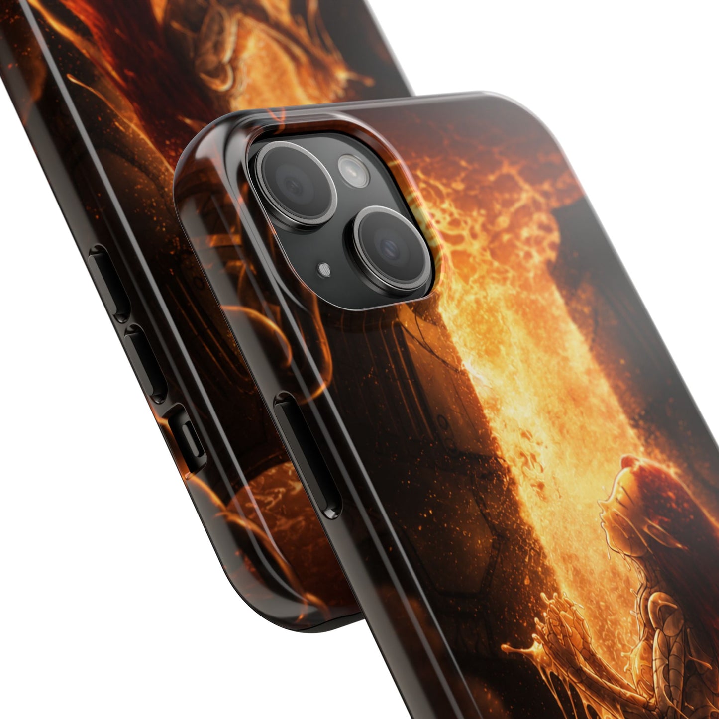 Fiery Phoenix Phone Case — Tough Protective iPhone Cover with Flame Warrior Art