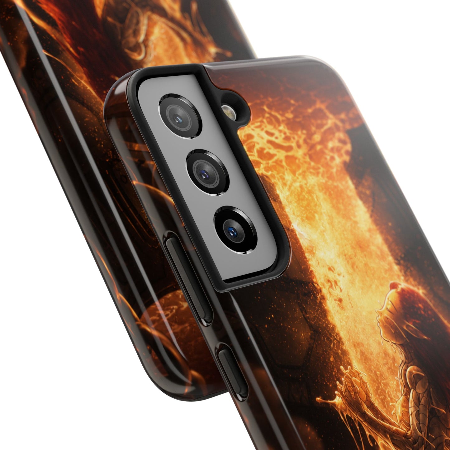 Fiery Phoenix Phone Case — Tough Protective iPhone Cover with Flame Warrior Art