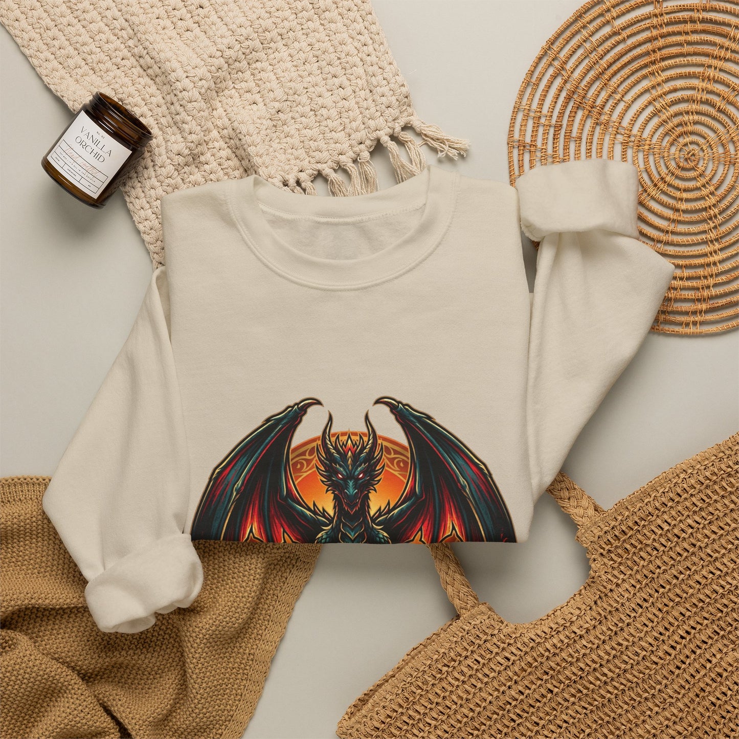 Dragon Soul Crewneck Sweatshirt | dragon, fantasy art, tattoo style