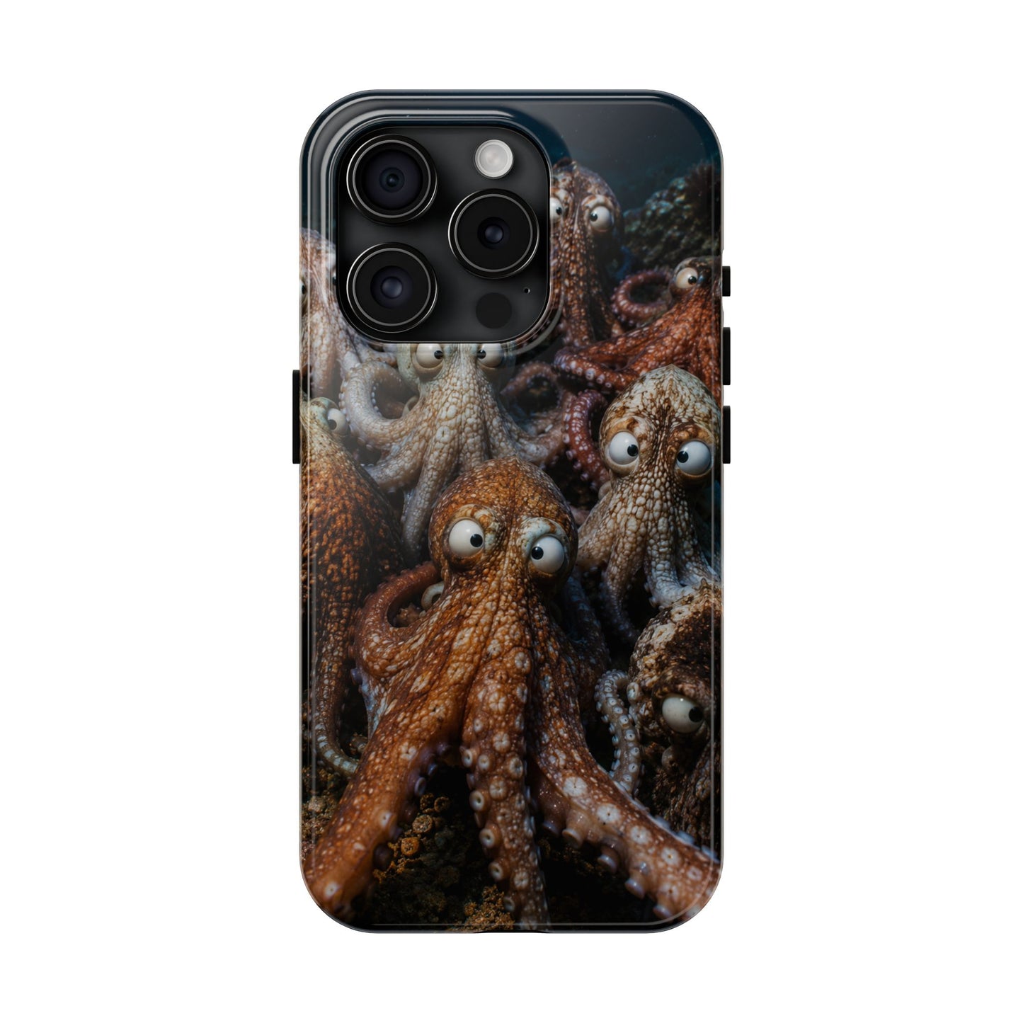Octopus Cluster Tough Phone Case — Cute Underwater Sea Creature Protection