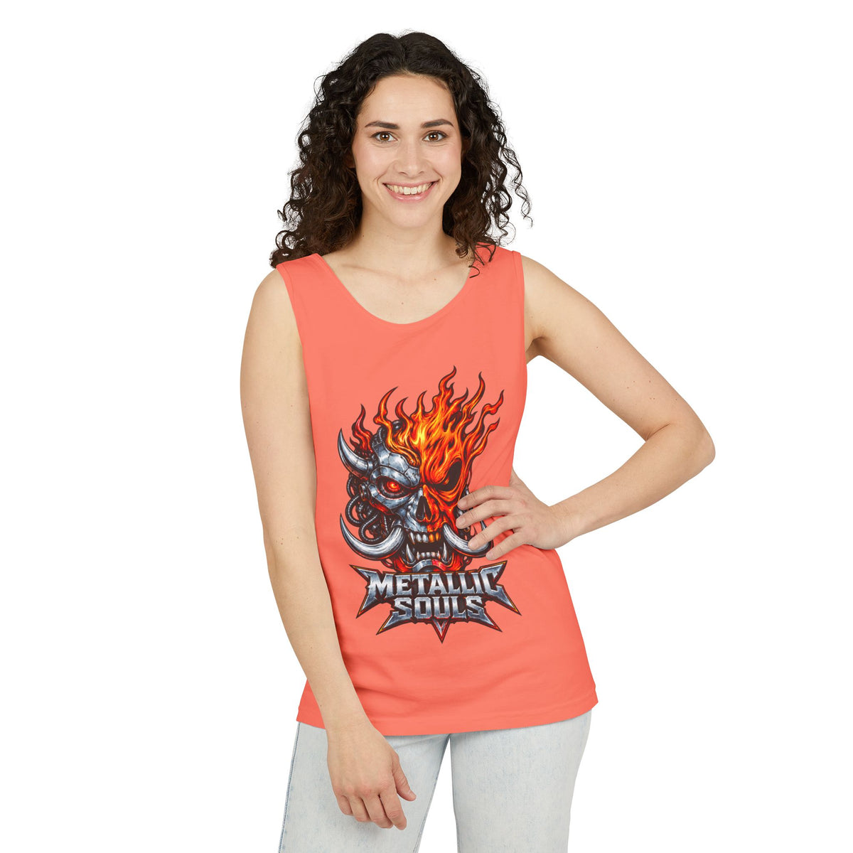 Flaming Skull "Metallic Souls" Tank Top