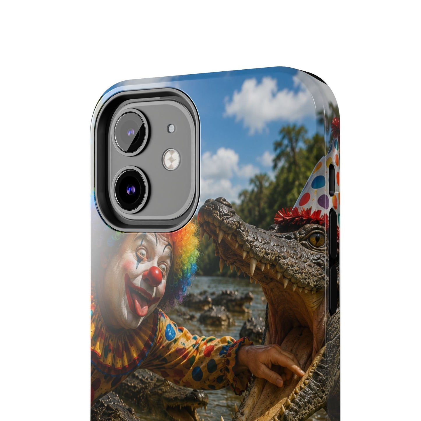 Creepy Clown Alligator Tough Phone Case — Horror Phone Cover for Scary Fans