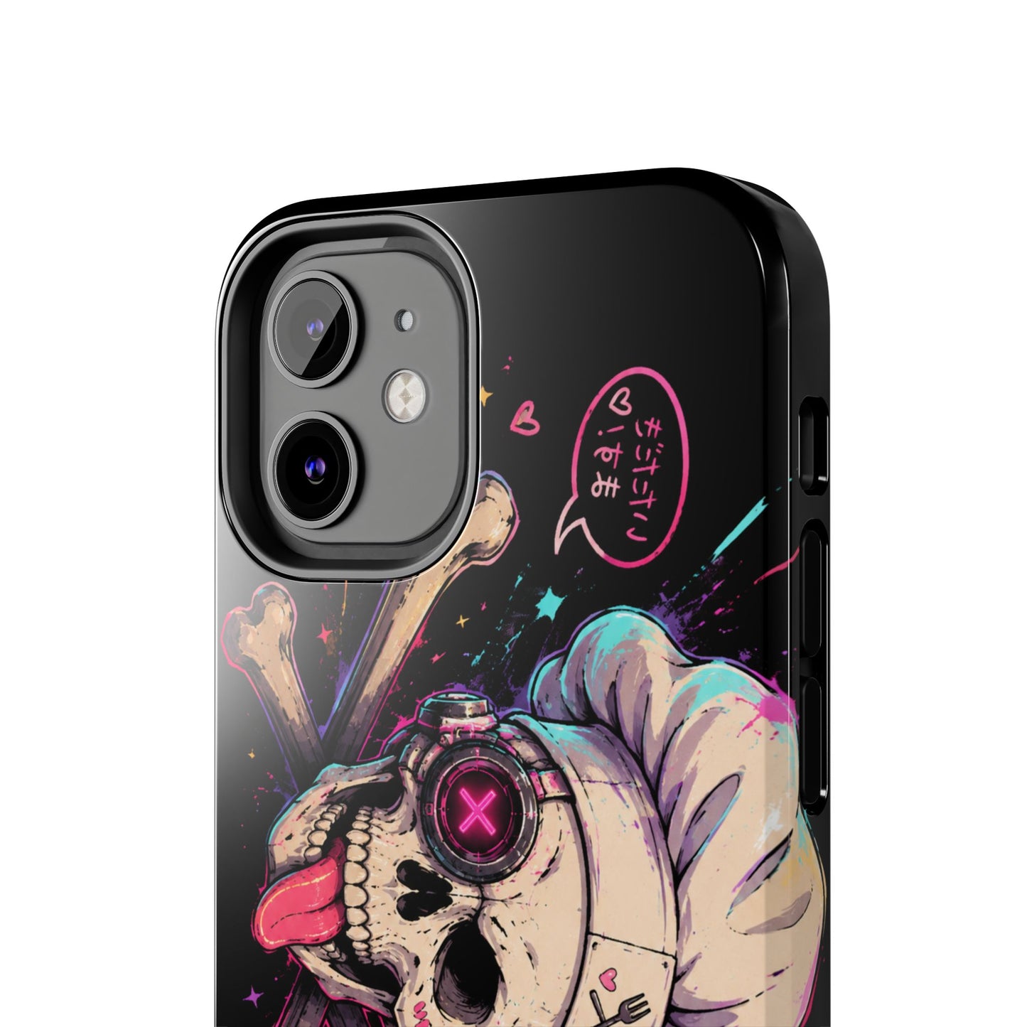 Skull & Crossbones Tough Phone Case — Neon Kawaii Punk Protection