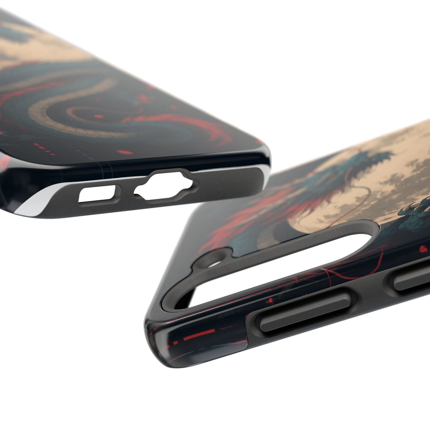 Dragon Moon Phone Case — Mythic Asian Serpent Design Tough Case