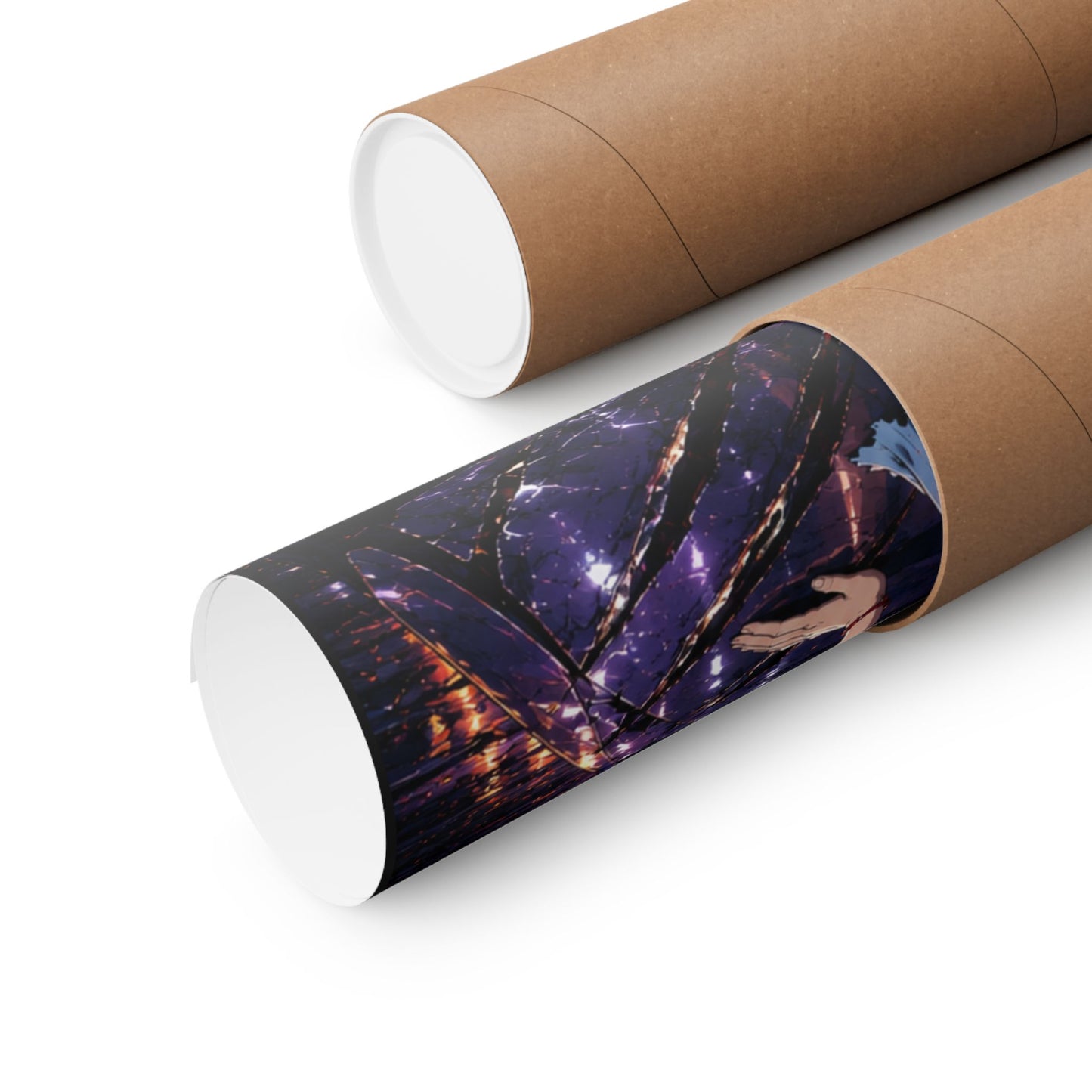 Metallic Souls Anime Poster — Cyberpunk Car Girl Matte Vertical Print