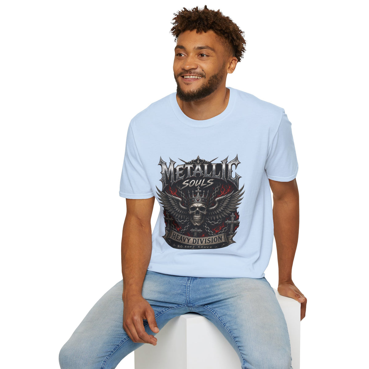 Metallic Souls Skull Tee — Heavy Metal Band Graphic T-Shirt
