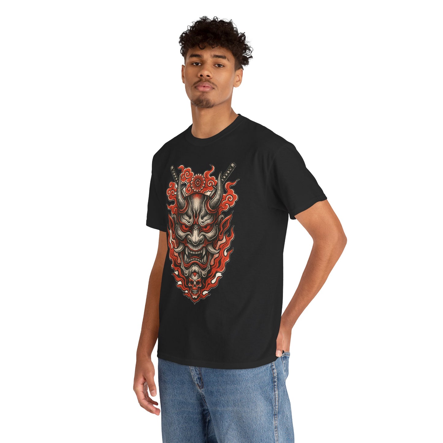 Hannya Demon Mask T-Shirt — Japanese Oni Noh Mask Art Tee