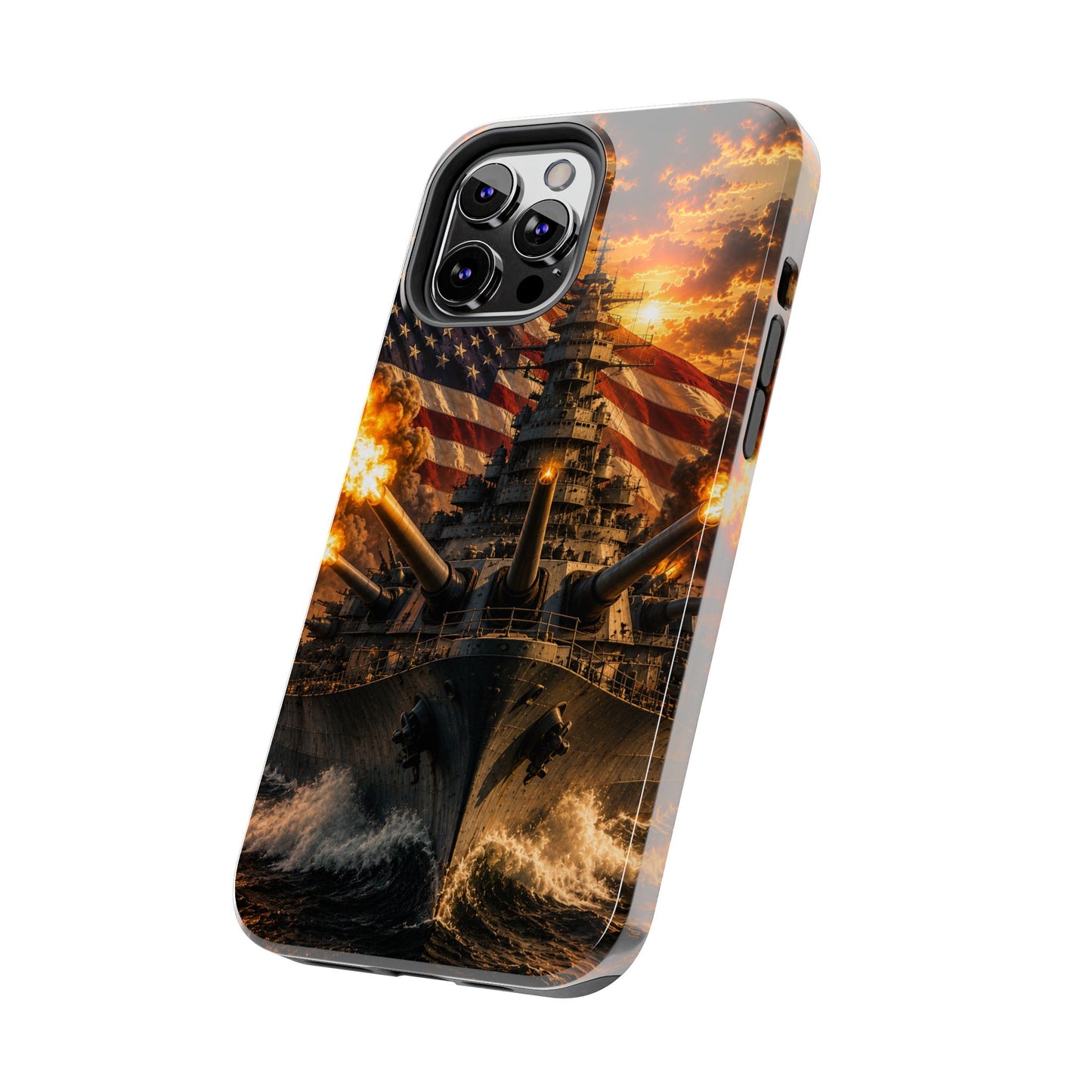 Battleship Flag Phone Case – Tough Patriotic Military iPhone Cover