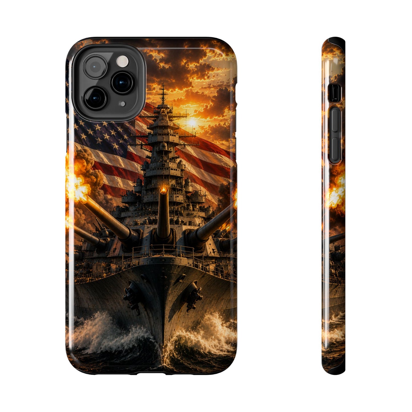 Battleship Flag Phone Case – Tough Patriotic Military iPhone Cover