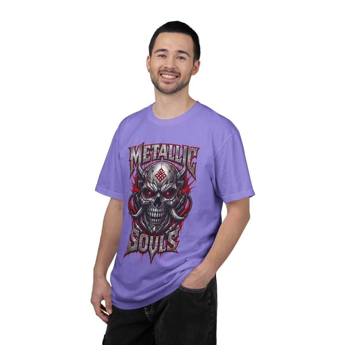 Metallic Souls Skull T-Shirt — Gothic Heavy Metal Band Tee