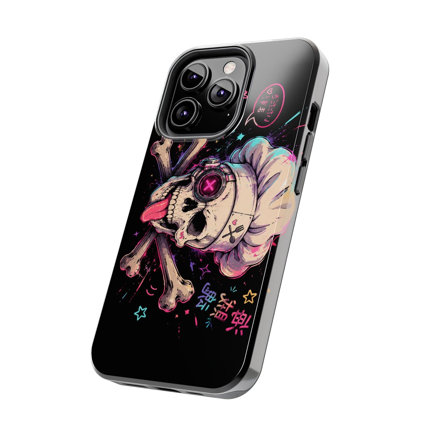 Skull & Crossbones Tough Phone Case — Neon Kawaii Punk Protection