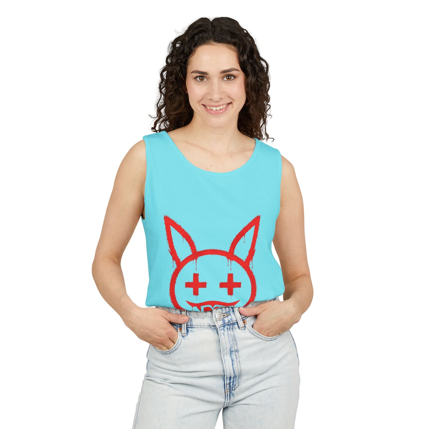 Metallic Souls Graffiti Bunny Streetwear Graphic T-Shirt