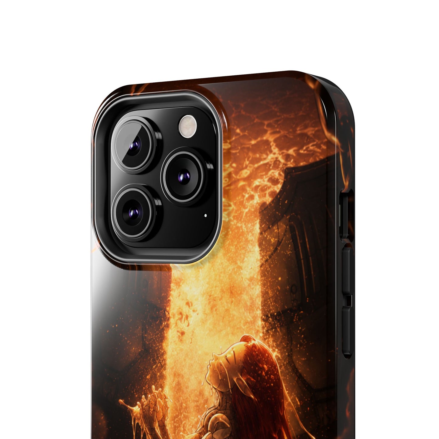 Fiery Phoenix Phone Case — Tough Protective iPhone Cover with Flame Warrior Art