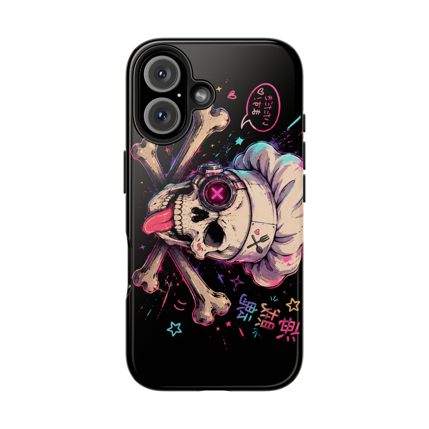 Skull & Crossbones Tough Phone Case — Neon Kawaii Punk Protection