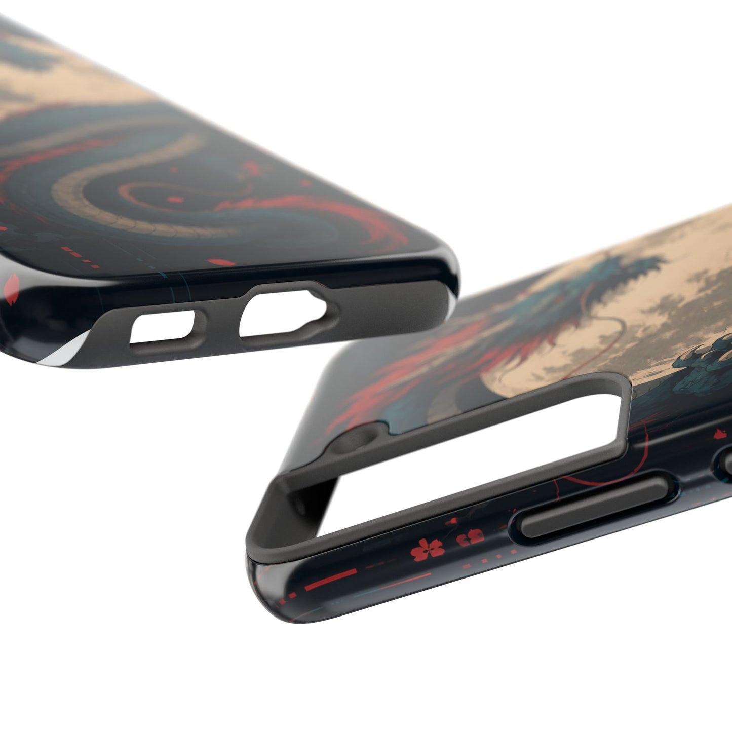 Dragon Moon Phone Case — Mythic Asian Serpent Design Tough Case
