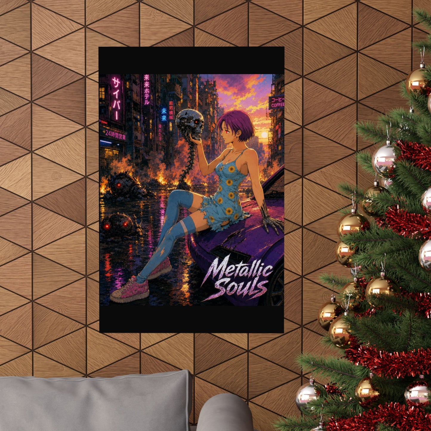 Metallic Souls Anime Poster — "Metallic Souls" Matte Vertical Art Print