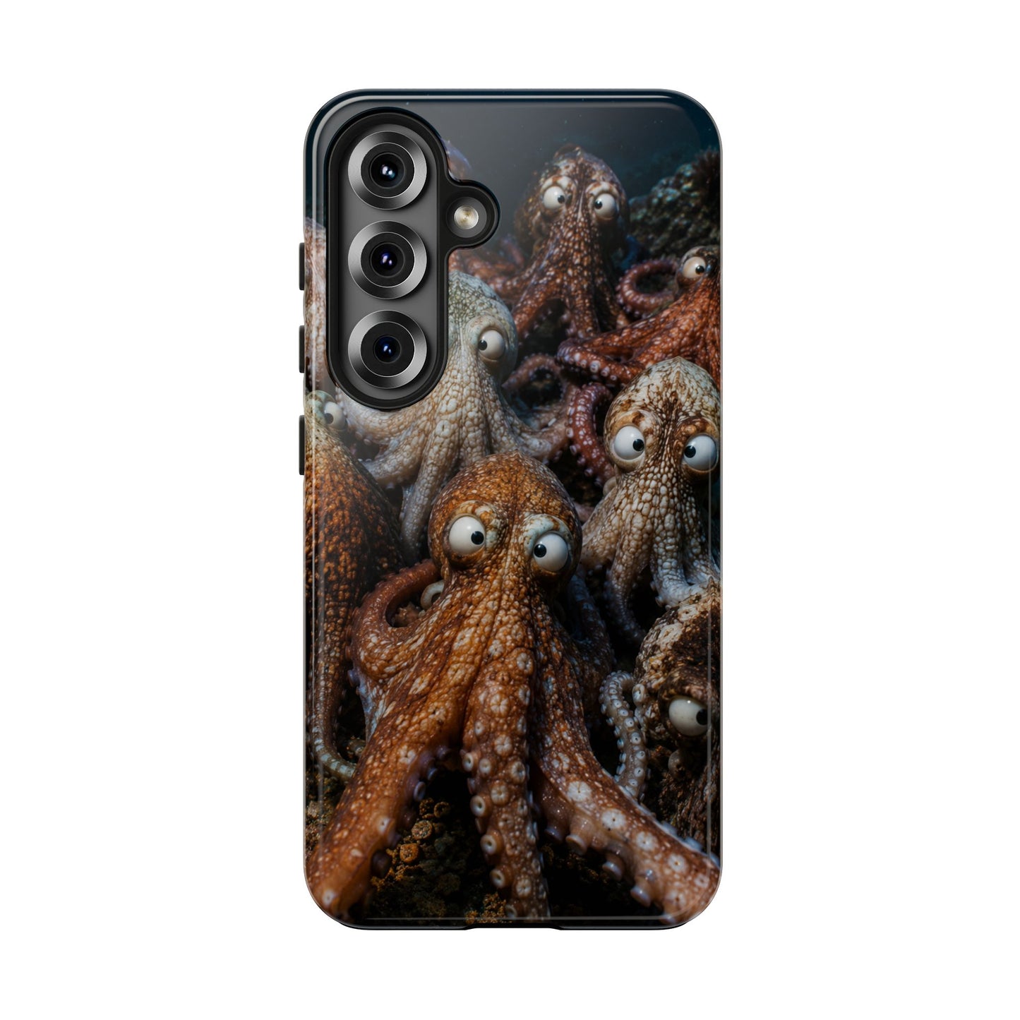Octopus Cluster Tough Phone Case — Cute Underwater Sea Creature Protection