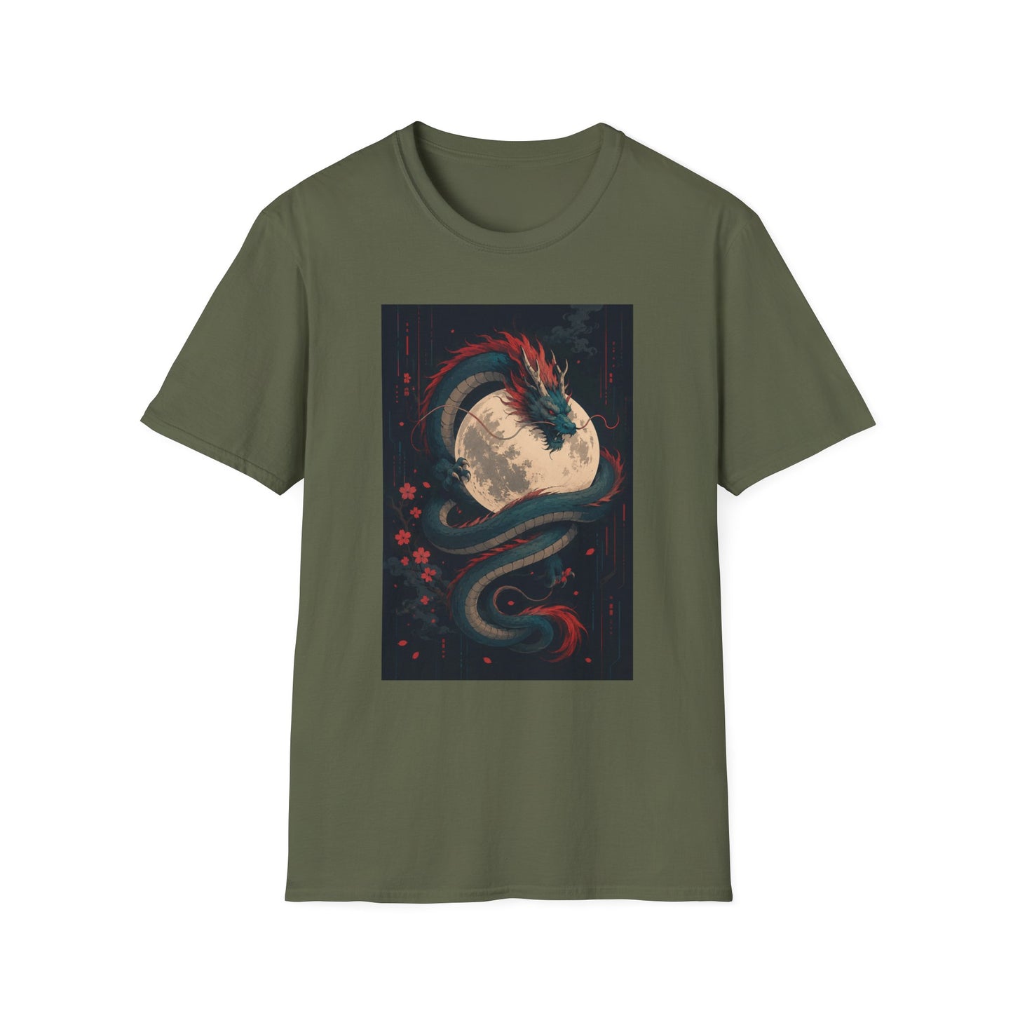 Dragon Moon T-Shirt — Mystical Japanese Serpent Design