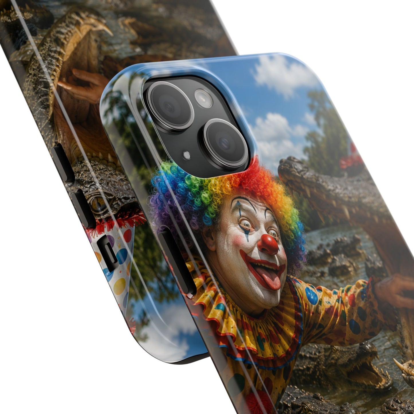 Creepy Clown Alligator Tough Phone Case — Horror Phone Cover for Scary Fans