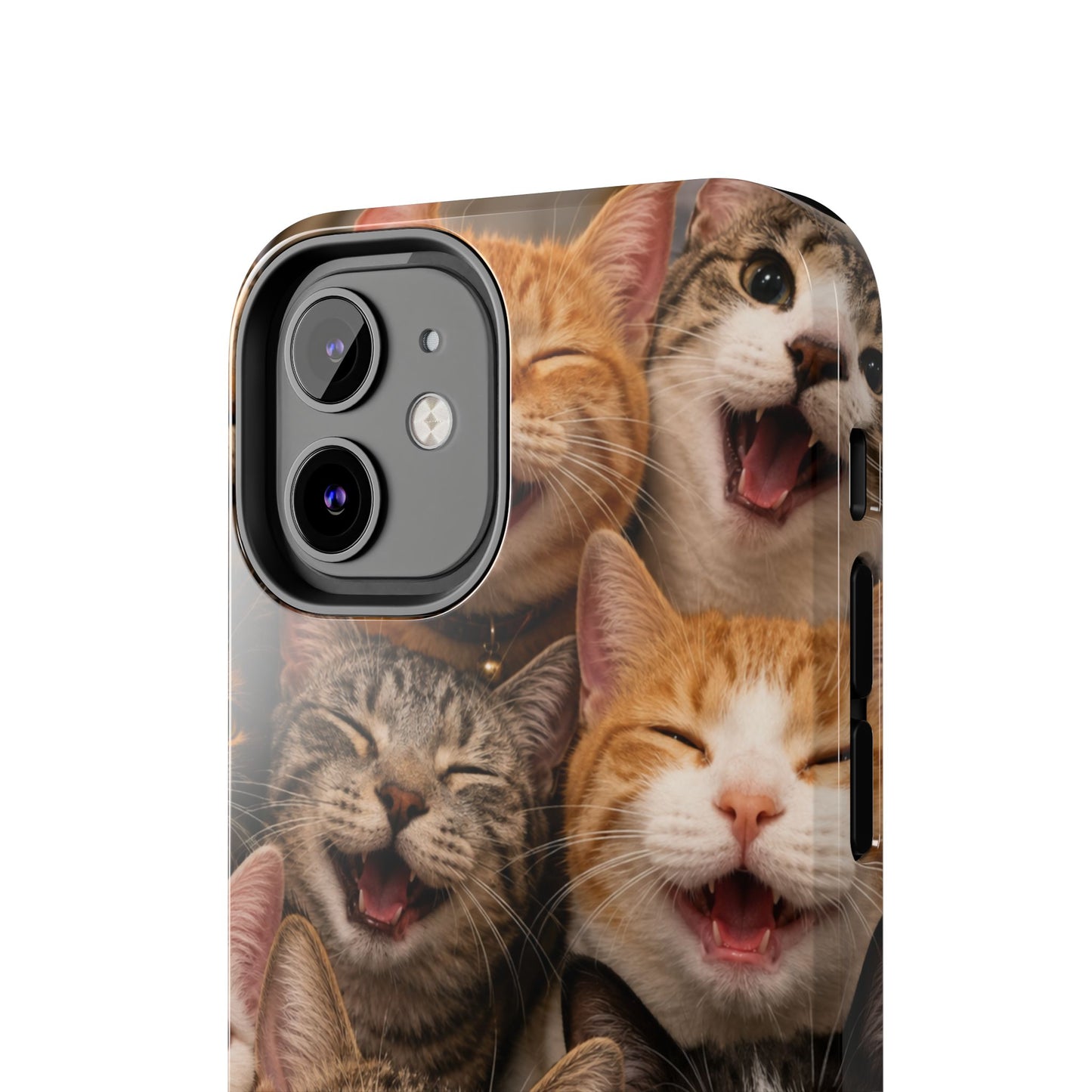 Tough Smiling Cats Collage Phone Case – Cute Cat Faces for iPhone