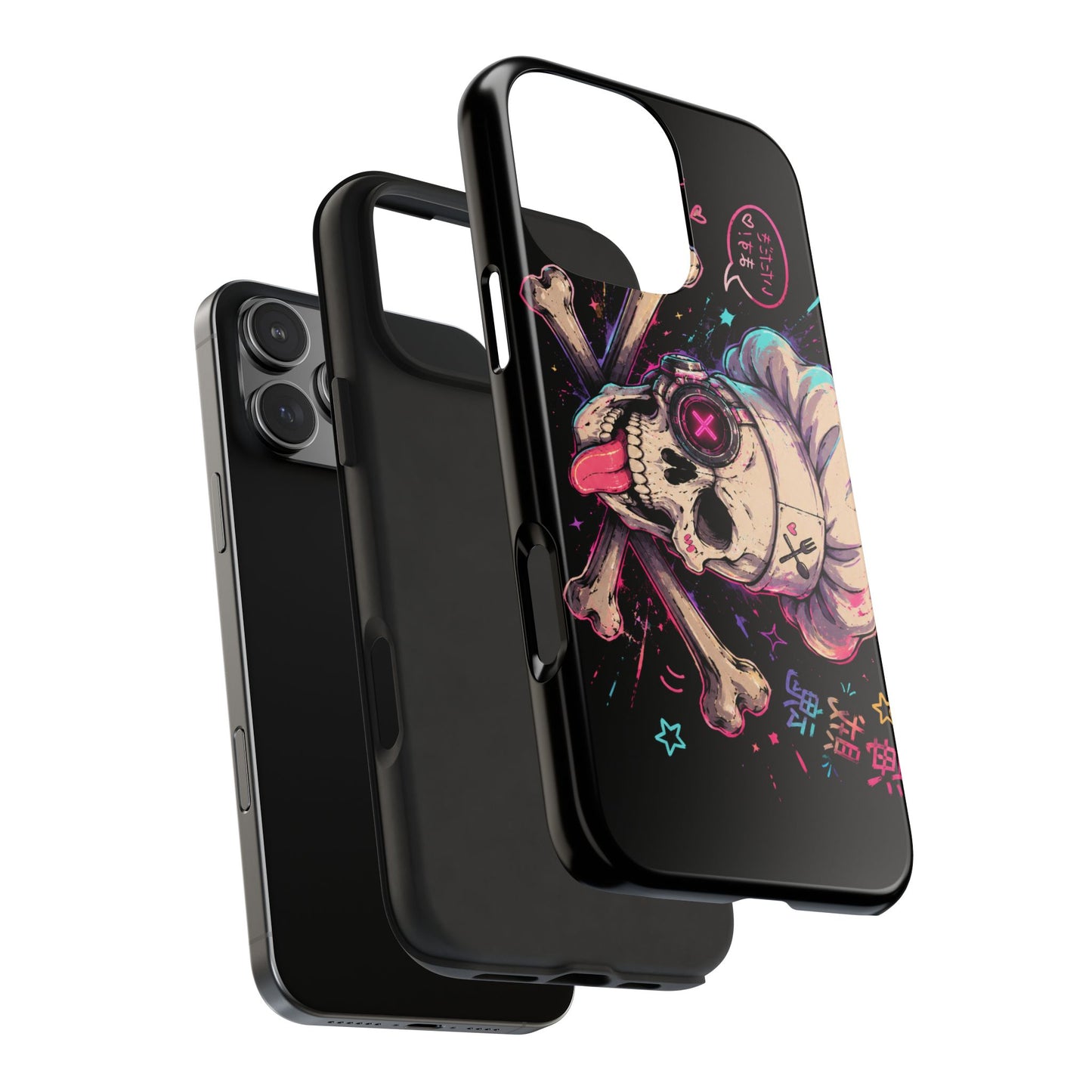 Skull & Crossbones Tough Phone Case — Neon Kawaii Punk Protection