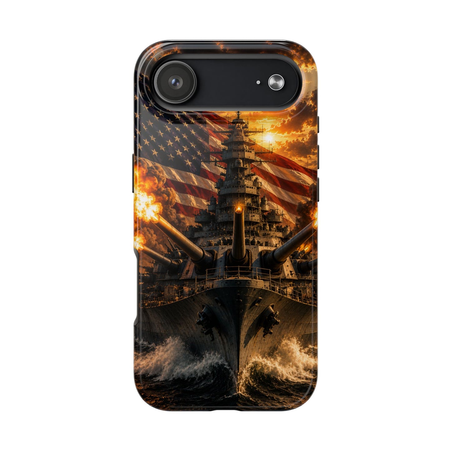 Battleship Flag Phone Case – Tough Patriotic Military iPhone Cover